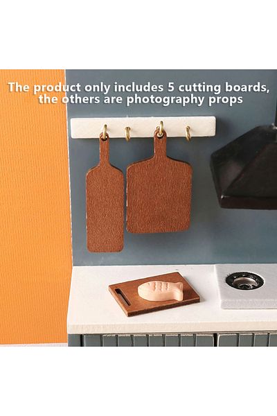 Choice 5Pcs 1:12 Dollhouse Miniature Mini Simulation Chopping Board For OB11 Bread Dessert Board Kids De...