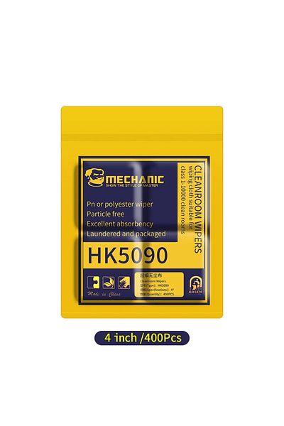 Choice 4inch 10x10cm 400Pcs MECHANIC HK5090 Super Soft Cleanroom wiper cleaning Non Dust Cloth Dust Free Pa