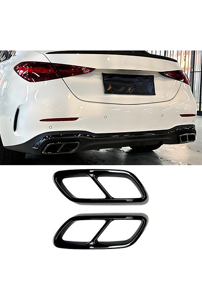 Choice Black For Mercedes‑benz C‑class W206 2021 2022 2023 Car Accessories Exhaust Muffler Cover Rear Tail