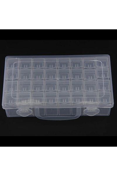 Choice 32 Ge 32-compartment Transparent Storage Box, Diamond Painting And Rhinestone Storage Tool (independ