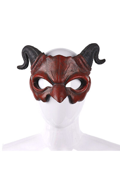 Choice أقنعة شيطان أحمر، قرون، رعب مخيف، شبح قرن، كبش، نصف حفلة دعائم، زي تني...