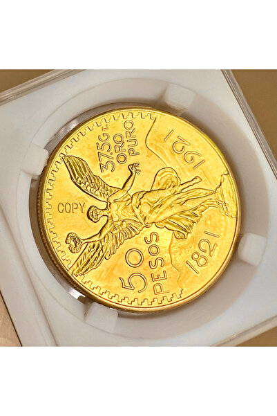 Choice 1 1921 الملاك المكسيكي 50 بيزو عملات تذكارية ذهبية 1821-1921 مجموعة الحرف اليدوية البارزة الرئيسية Crea.