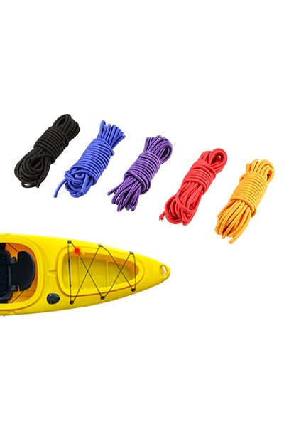 Choice 5 Meters 4mm / 5mm Kayak Boat Elastic Bungee Cord Rope Create Paddle Holders Add Deck Rigging Sec...