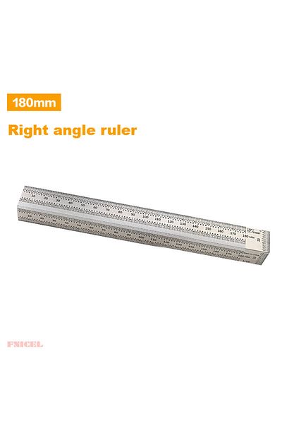Wnew 180mm No Pen High-precision Scale Ruler T-type Hole Ruler Stainless Woodworking Scribing Mark Line G