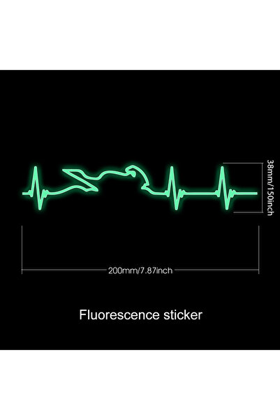 Choice ملصقات مضيئة للدراجات النارية من الفلوريسنت، ملصقات ضربات القلب، ملصقا...
