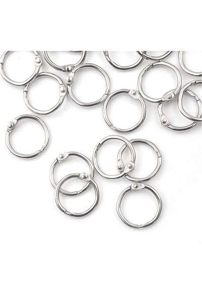Choice 50Pcs Metal Ring Binder Staple Book Binder Albums Loose-leaf Book Hoops 15-80mm Loose Leaf Ring K...