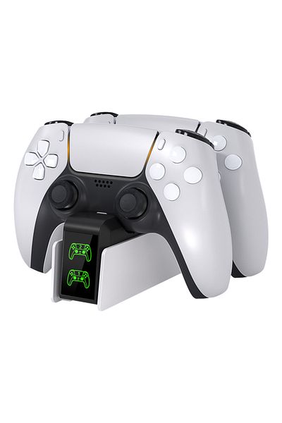 DinoFire Fc400-ae Rgb Controller Charging Station For Ps5 Dual Fast Charger Rgb Indicator Charging Stand Dock