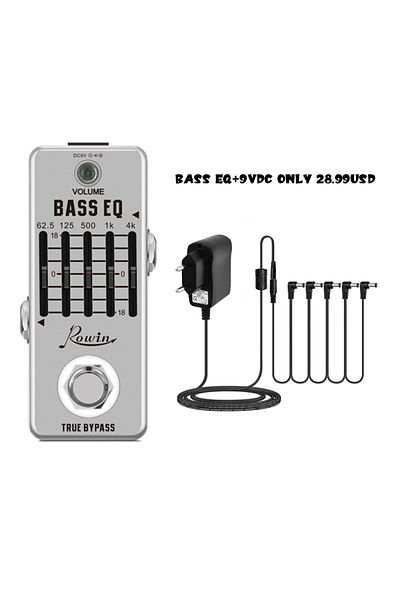 Choice Rowin Bass EQ Pedal, 5-Band EQ Pedal Electric Bass Equalizer Provides ±18dB for Each Band EQ Seek...