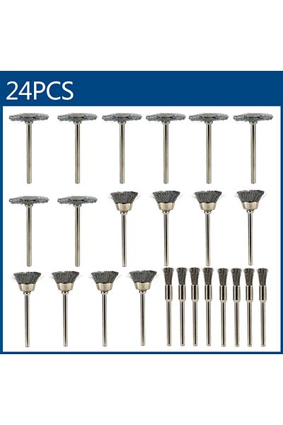 Choice 24pcs Set Xcan Steel Wire Brush Disc 24pcs Polishing Wheel Brush For Dremel Rotary Tool Accessories