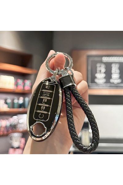 Choice Black Tpu Key Fob Cover With Keychain Lanyard For Nissan Altima Sentra Maxima Rogue Armada Pathfinde