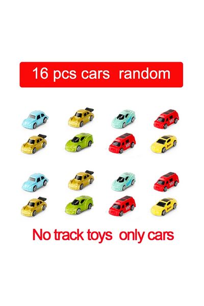 Choice 16 Cars Random-8 Electric Rail Car Dinosaur Building Parking Lot Adventure Racing Rail Car Toys Chil