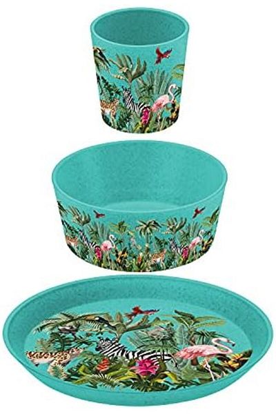 STOREMAX Turquoise Set of 3 - Forest Pattern