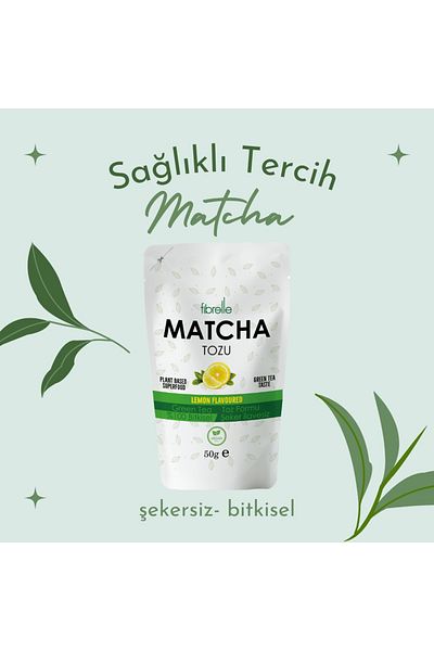 Fibrelle Matcha Lemon Flavored 50g / Lemon Matcha 50g