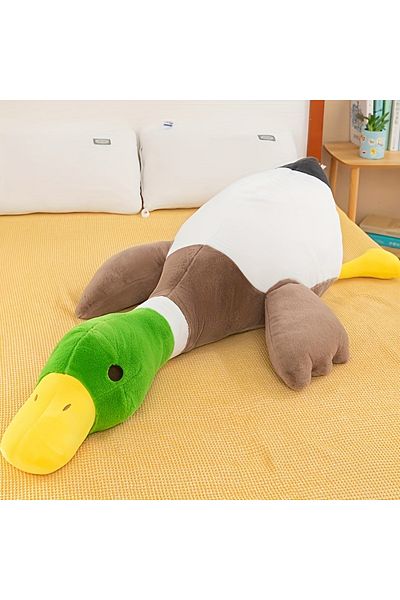 Choice 65cm Green Duck Plush Toys Fluffy Sleep Pillow, Cute Animal Stuffed Swan Goose Soft Dolls Floor Mat