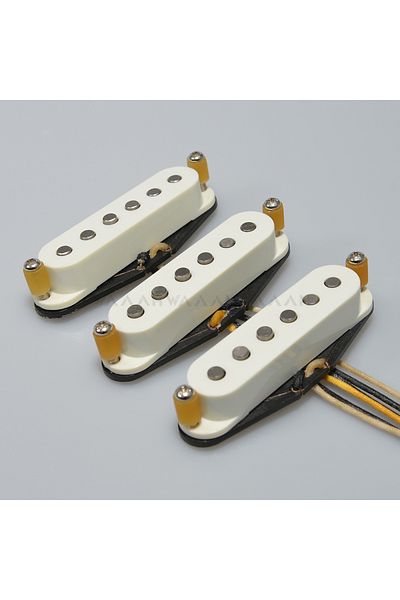 Choice Vintage White Cover Alnico 3 Sss Surfari Handwound Guitar Pickups Vintage 1954 Single Coil For St St
