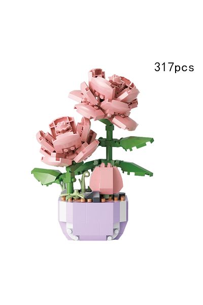 Choice No Box Jm-p1268 Sunflower Bricks Rose Tulip Flower Bouquet Carnation 3d Building Block Home Decorati