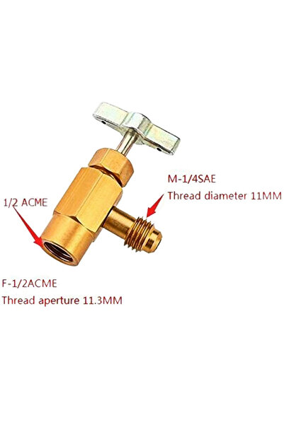 Choice 1/4 Thread Adapter R-134a Refrigerant Can Dispensing Bottle Tap Opener Valve 60*35mm Car Air Cond...