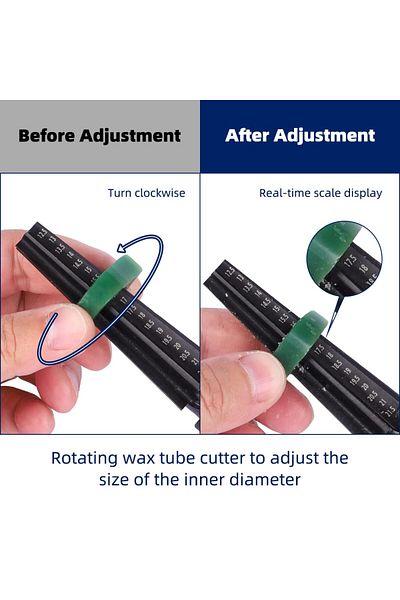 Choice Wax Ring Sizer Mandrel Wax Tube Cutter Enlarge Holes of Carving, Ring Molds, Sculpting Jewelry Wa...