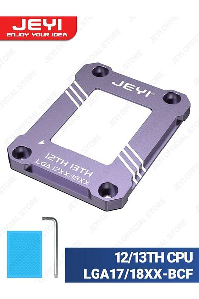 JEYI Cpu 12 13th 12th-15th Gen Cpu Bending Correction Frame Aluminium Fixed Backplane Cpu Contact Fr