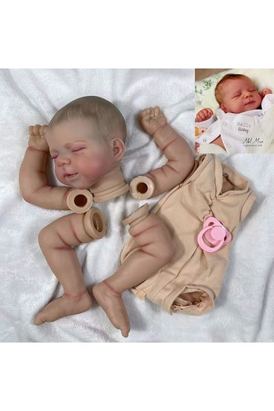 MRB With Cloth Body Painted Kit 18inch Already Painted Reborn Doll Kit Pascale Hand-painted Hair Unassem