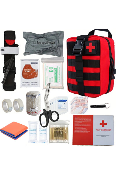 Choice مجموعة إسعافات أولية للنجاة من الصدمات من IFAK، حمراء اللون، 50 قطعة، ...