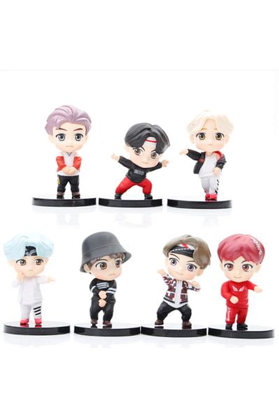 Choice 7-4 7 قطعة/المجموعة Bangtan Boys مجموعات Rm Jin Suga Jhope Jimin V Jungkook دمية لعبة مجسمة شخصيات الحركة Sta