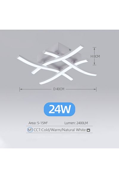 IRALAN Changeable White Ceiling Lamp Modern Living Room Lamp 3 Colors Changeable For Dining Room Bedroom Ba