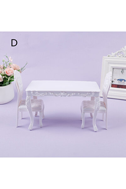 Choice 1 قطعة بيت الدمية 1:6 ملحقات أثاث المطبخ طاولة الطعام كرسي الكمبيوتر م...