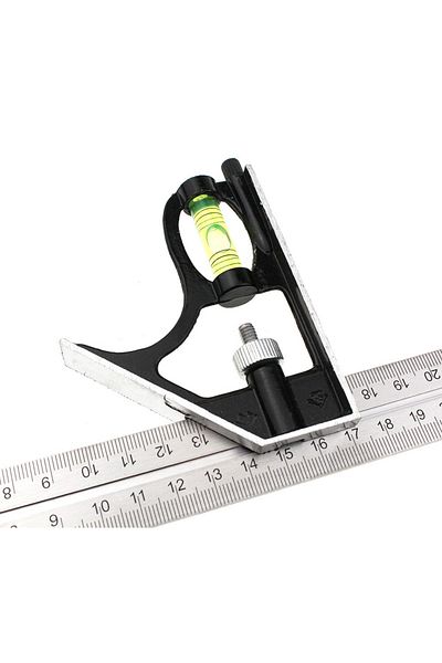 Choice 1PC 300mm (12 ") Adjustable Engineers Combination Try Square Set Right Angle Ruler Level Free Shi...