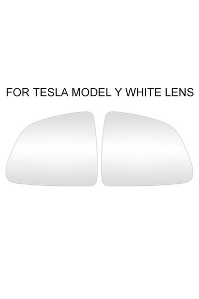 LARATH مرآة الرؤية الخلفية ذات الزاوية العريضة والرؤية الكبيرة لسيارة Tesla Model Y باللون الأبيض، زوج واحد، 800r، بديلة للتدفئة ومقاومة للتوهج
