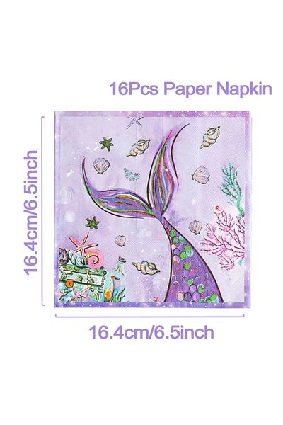 Choice Mint Green Mermaid Party Disposable Tableware Paper Plate Mermaid Birthday Party Decoration Girl Und
