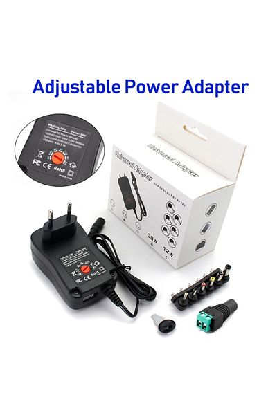 YTDMEN Eu 3-12v Adjustable Power Supply Adapter 3v 4.5v 5v 6v 7.5v 9v 12v 2a Ac/dc 30w Universal Adaptor Ch