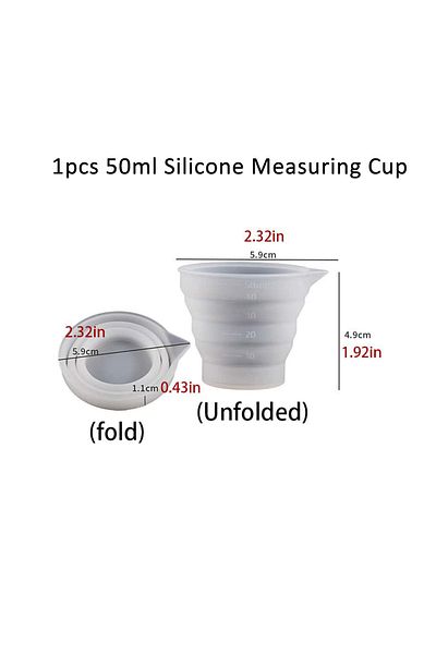 Fatalism 50ml 50-500ml Foldable Silicone Measuring Cup Multi-spec Portable Liquid Container Silicone Mixing