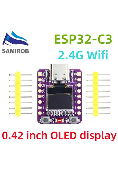 Choice Samirob Esp32-c3 Oled Development Board Ceramic Antenna Esp32 Supermini Development Board Wifi Bl...
