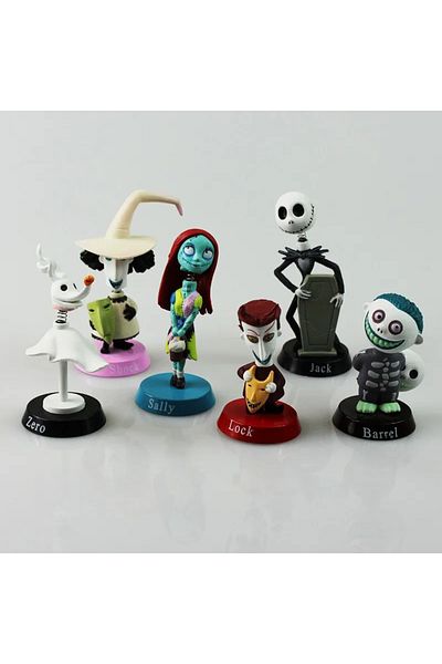 Choice 1 Set 6pcs/set The Nightmare Before Christmas Jack Skellington Model Figure Toys