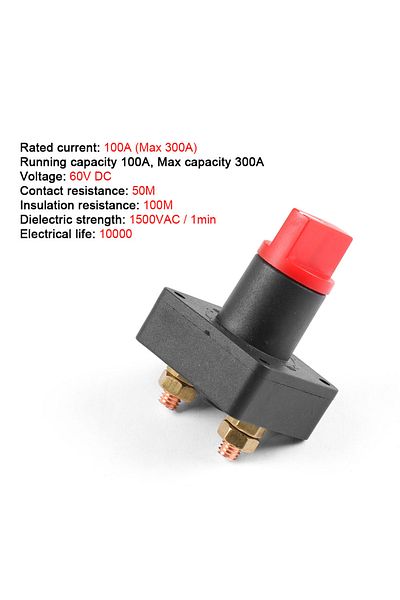 Choice Mini Portable Waterproof Auto Car Truck Boat Camper 12V 100A Battery Isolator Disconnect Cut Off ...