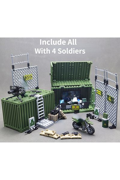 Choice Combatcomman-upgrade Moc Thunder Combat Command Center Building Blocks Military Blocks Juguetes Para