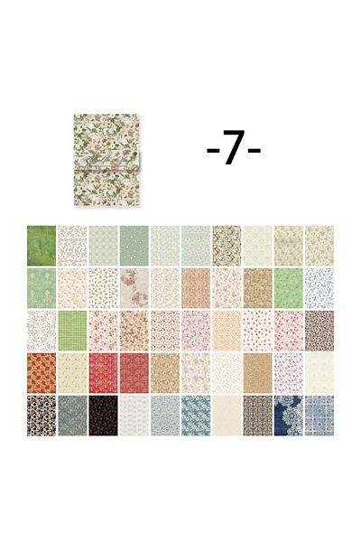 mr.paper S18613-7 Mr. Paper 8 Style 100pcs/book Vintage Message Material Paper Creative Flower Character Hand