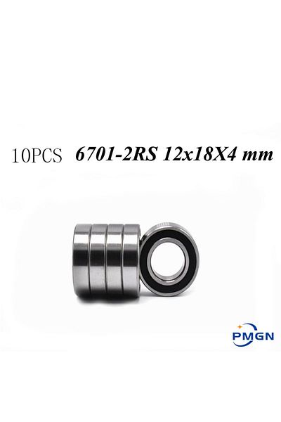 pmgn 6701-2rs Abec 5 10 قطع Abec-5 6701-2rs عالية الجودة 6701rs 6701 2rs Rs 12x18x4 مم مطاط مصغر