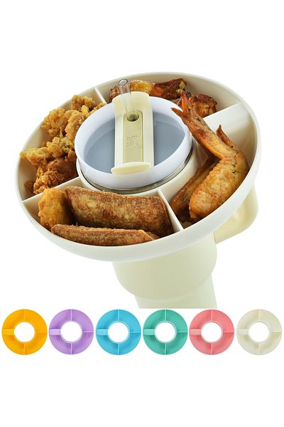 Choice White Snack Bowl For Stanley 40 Oz Tumbler With Handle, Stanley Cup Accessories Snack Tray