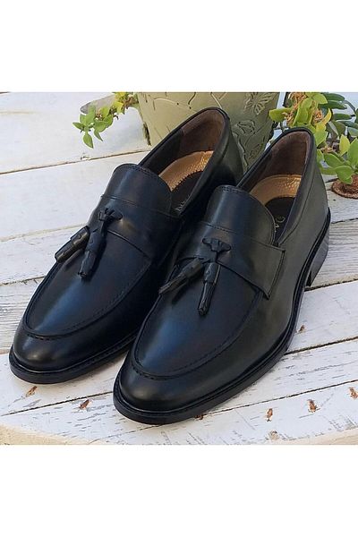 DANACI Danacı D-182 Ekek Pantofi premium din piele naturală cu talpă din piele cu ciucuri