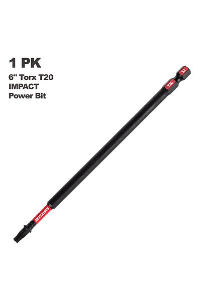 Choice 6inches 1pcs Geinxurn Impact Tough #20 Torx 6 In. Insert Driver Bits,magnetic T20 Power Bits, S2 All