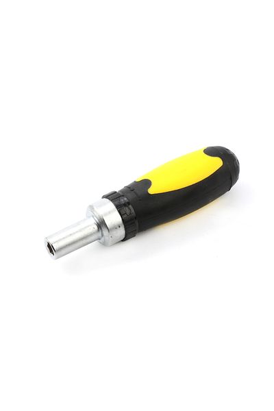 Choice 1pc Yellow 1pc Straight Handle 1/4 Batch Head Screwdriver Positive And Negative Ratchet Handle Wren