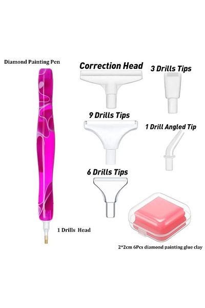 Choice Purpleset 13pcs/set 5d Diamond Painting Pen Crystal Point Drills Handmade Tools With Metal Drill Hea