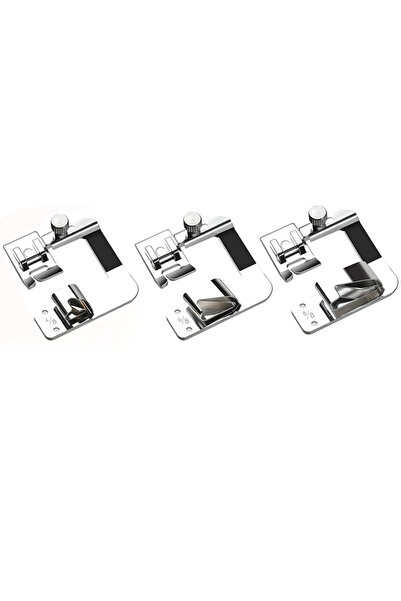 Choice طقم مكون من 3 قطع من قدم الضغط لماكينة الخياطة ذات الحافة الملفوفة مقا...