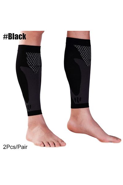 TOPRUNN L Black 1Pair Leg Compression Sleeve,Calf Support Sleeves Legs Pain Relief ,Comfortable Footless Soc