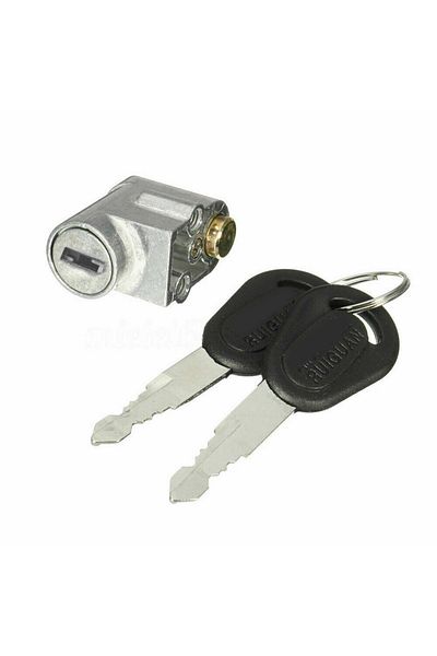 Choice New Battery Safety Pack Box Lock W/2 Key Ignition Lock Metal For Motorcycle Electric EBike Scoote...
