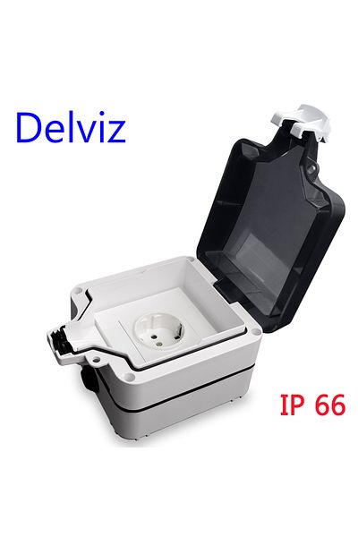 Choice Contain The Socket Delviz Ip66 Waterproof Dustproof Box, With 16a Eu Wall Socket Charging, External