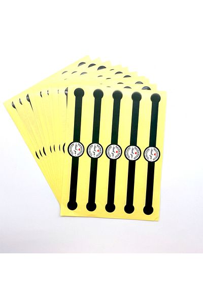 Choice Black 50pcs/pack Diy Decorative Diary Black Long Strip Self-adhesive Paper Label Kraft Seal Sticker
