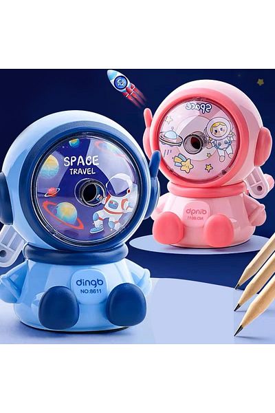 Choice 1Pcs Student Cartoon Hand Sharpener Astronaut Shape Sharpener Automatic Pencil Sharpener